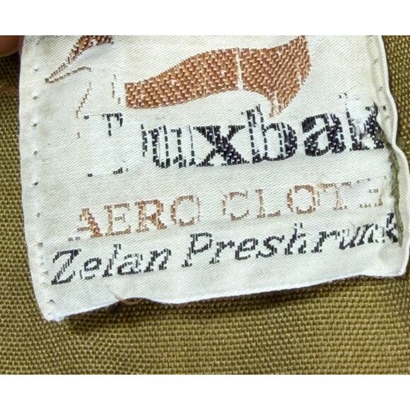 Vintage Duxbak Men Small Tan Aerocloth Zip Front Long Sleeve Hunting Jacket Gear - Picture 3 of 11